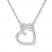 Heart Necklace 1/20 ct tw Diamonds Sterling Silver