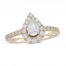 Neil Lane Diamond Engagement Ring 1 ct tw Pear/Round 14K Yellow Gold