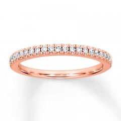 Diamond Wedding Band 1/6 ct tw 14K Rose Gold