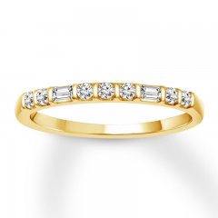 Diamond Anniversary Band 1/5 ct tw Round/Baguette 10K Gold