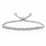 Diamond Bolo Bracelet 1/6 ct tw Round-cut Sterling Silver