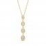 Diamond Teardrop Necklace 3/8 ct tw Round-cut 10K Yellow Gold 18"