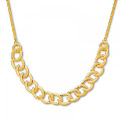 Link Bolo Necklace 10K Yellow Gold Adjustable