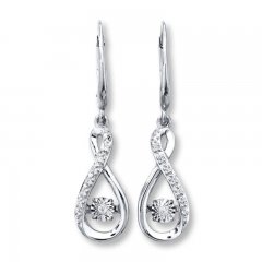 Previously Owned Earrings 1/10 ct tw Diamonds Sterling Silver