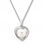 Cultured Pearl Necklace Lab-Created Sapphires Sterling Silver