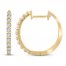 Diamond Hoop Earrings 1/4 ct tw 10K Yellow Gold