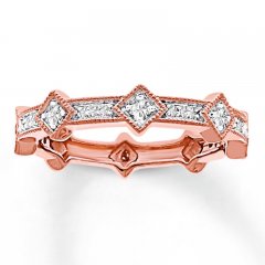 Diamond Anniversary Band 1/5 ct tw Round-cut 10K Rose Gold