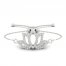 By Women For Women Diamond Lotus Flower Bolo Bracelet 1/5 ct tw Round-Cut Sterling Silver