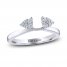 THE LEO Diamond Enhancer Band 1/5 ct tw Round-cut 14K White Gold