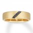 Neil Lane Men's Black Diamond Band 1/15 ct tw 14K Yellow Gold