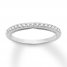 Diamond Wedding Band 1/4 ct tw Round-cut 14K White Gold