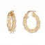 Braided Hoop Earrings 14K Yellow Gold