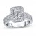 Diamond Engagement Ring 1-1/4 ct tw Princess-cut 14K White Gold