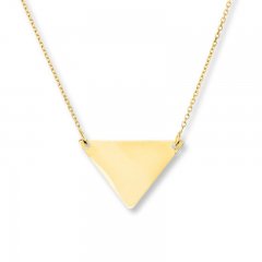 Triangle Necklace 14K Yellow Gold