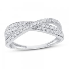 Diamond Ring 1/4 ct tw Round-cut 10K White Gold