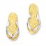 Flip-Flop Earrings 14K Yellow Gold