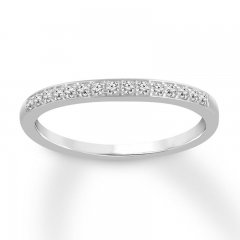 Diamond Wedding Band 1/6 ct tw Round-cut 14K White Gold