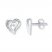 Heart Earrings Diamond Accents Sterling Silver