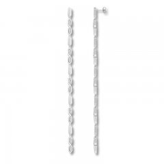 Geometric Drop Earrings 1/4 ct tw Diamonds Sterling Silver