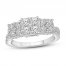 Diamond Engagement Ring 1-1/2 ct tw Round-cut 10K White Gold