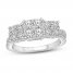 Diamond Engagement Ring 1-1/2 ct tw Round-cut 10K White Gold