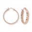 Hoop Earrings 14K Rose Gold 25mm