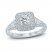 Monique Lhuillier Bliss Diamond Engagement Ring 1-1/6 ct tw Round & Pear-shaped 18K White Gold