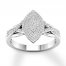 Diamond Engagement Ring 1/4 ct tw Round-cut 10K White Gold