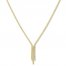 Wheat Chain Bar Necklace 10K Yellow Gold