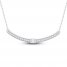 Neil Lane Diamond Necklace 1/3 ct tw Round/Baguette 14K White Gold 19"