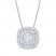 Diamond Necklace 1/2 ct tw 10K White Gold 18"