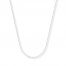 Cable Chain Necklace 14K White Gold 20" Length