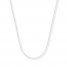 Cable Chain Necklace 14K White Gold 20" Length