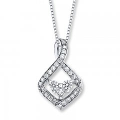 Diamond Necklace 1/4 carat tw 10K White Gold