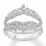 Diamond Enhancer Ring 3/8 ct tw Round-cut 14K White Gold