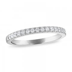 Diamond Wedding Band 1/4 ct tw Round-cut 14K White Gold