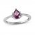 Amethyst & Diamond Ring 1/20 ct tw 10K White Gold