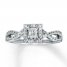 Previously Owned Ring 1/2 ct tw Diamonds 14K White Gold