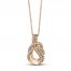 Le Vian Diamond Necklace 5/8 ct tw 14K Strawberry Gold 18"