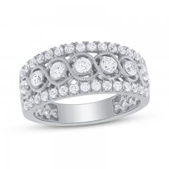 Diamond Anniversary Band 1 ct tw Round-cut 10K White Gold