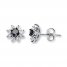 Black Diamond Earrings 1/2 ct tw Diamonds Sterling Silver