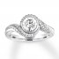 Diamond Engagement Ring 1-1/4 ct tw Round-cut 14K White Gold