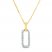 Diamond Paperclip Necklace 10K Yellow Gold 18"