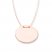 Oval Disc Necklace 14K Rose Gold