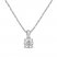 GSI Solitaire Diamond Necklace 1/3 ct tw Round-cut 14K White Gold 18"