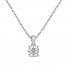 GSI Solitaire Diamond Necklace 1/3 ct tw Round-cut 14K White Gold 18"