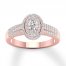 Diamond Engagement Ring 3/8 ct tw Round-cut 10K Rose Gold