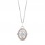 Hallmark Diamonds Tree of Life Necklace 1/6 ct tw Sterling Silver/10K Rose Gold 18"