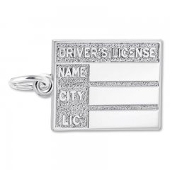 Driver's License Charm Sterling Silver