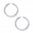 Hoop Earrings 14K White Gold 25mm